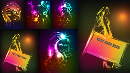 Lumire matriel de dessin vectoriel beaut