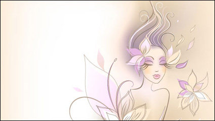 Mode femmes matriau illustration vectorielle -1