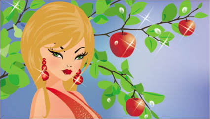 La bande dessine Four Seasons belle 03 - vecteur matriel