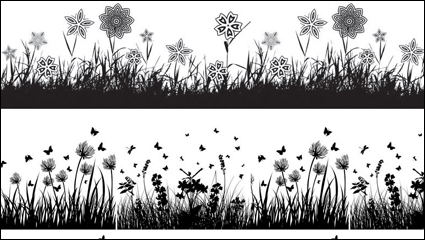 Flora silhouette matriel vecteur