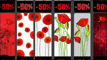 Sujet Fleurs escompte vecteur tag matriels