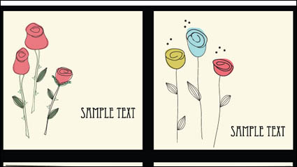 Beau matriel vecteur fleurs -1