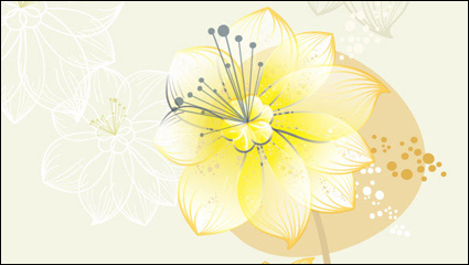 Lovely -3 fleurs vecteur matriel