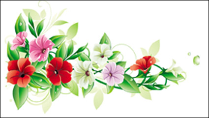 Belles fleurs - vecteur 01