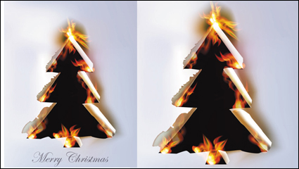 Flamme brûle effet du papier 01 - matriel vecteur