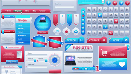 Sophistiqus lments de page Web - vecteur
