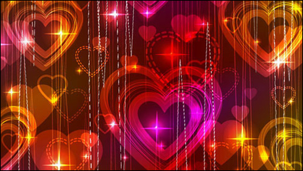 Lumire magnifique de la Saint-Valentin 04 - Vecteur