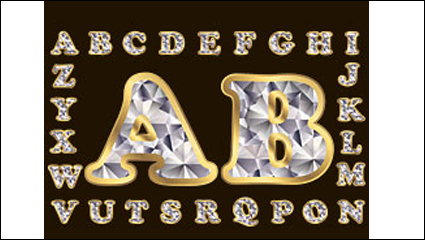Diamant lettres 01 - matriel vecteur