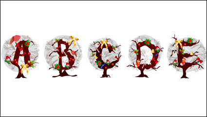 Noël Arbre lettres 03 - Vecteur