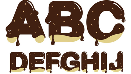 Chocolate alphabet - matriel vecteur
