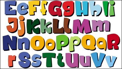 Cartoon alphabet POP - matriel vecteur