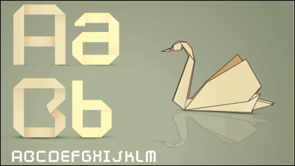 Origami lettres cratives 03 - matriel vecteur