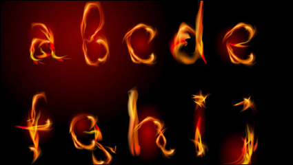 Flame Alphabet 02 - matriel vecteur