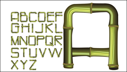 Bamboo lettres Creative 02 - matriel vecteur