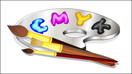 Dessins pigments colors 02 - matriel vecteur