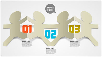 Creative plies en papier creux texte -3 modle vecteur matriel