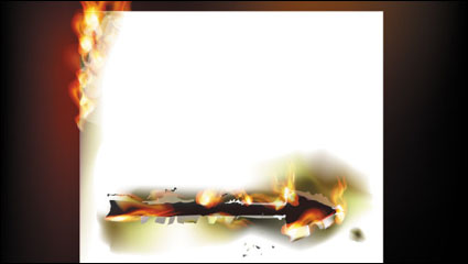 Effet du papier flamme brûlante 02 - matriel vecteur