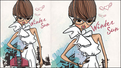 Shopping Girl Fashion 02 - matriel vecteur
