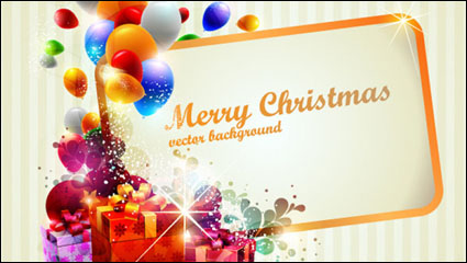 Brilliant Christmas gift box 02 - matriel vecteur