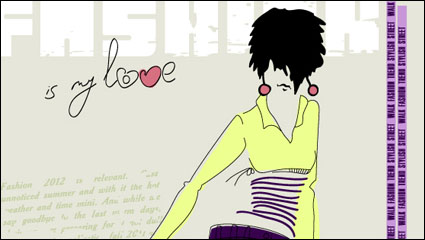 Filles illustrateur de mode 03 - matriel vecteur