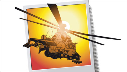 Hlicoptres de combat - Apache - vecteur