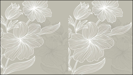 Des lignes de fleurs 02 - vecteur