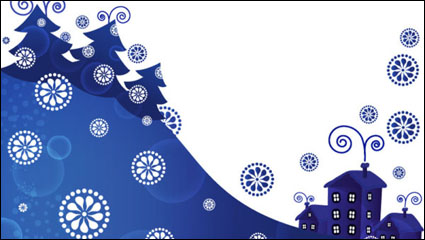 Noël fond bleu Vector - 01