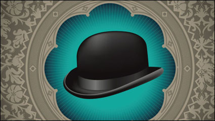 Fond chapeau Gentleman 02 - vecteur