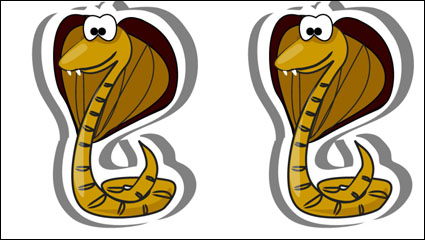 Peints main Caricature serpent vecteur -01