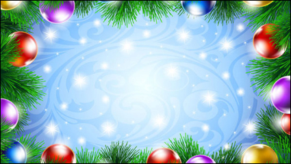 Belle dcoration de Noël de fond 04 - vecteur