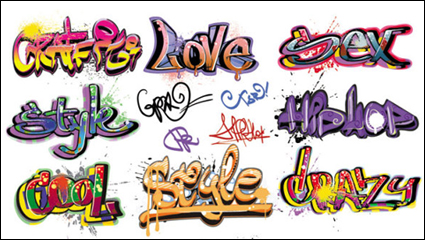 Graffiti Polices 01 magnifiquement conçu - matriel vecteur