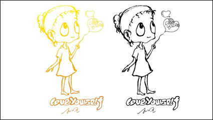 Tir par la main vecteur matriel de dessins anims