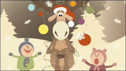Noël de bande dessine illustrateur 01 - vecteur