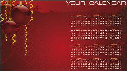 Noël fond calendrier 02 - vecteur
