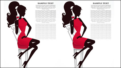 Mode beaut silhouette 01 - Vecteur