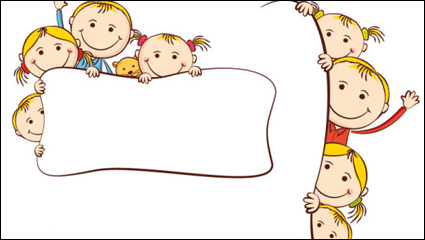 Caricature la peinture pour enfants - matriel vecteur