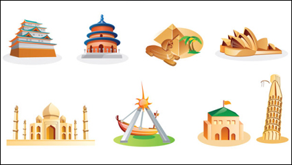 Monuments Cartoon - vectorielle