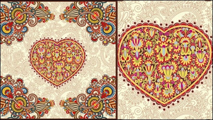 Carte de fte en forme de coeur de Valentine 05 - matriel vecteur