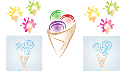 Crme glace Cartoon 03 - matriel vecteur