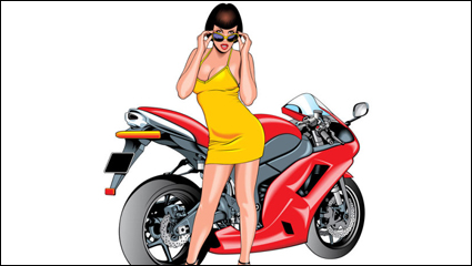 Beaut sexy et voiture de sport 04 - matriel vecteur