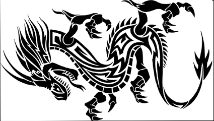 Dragon de motifs en forme de 02 - vecteur matriel