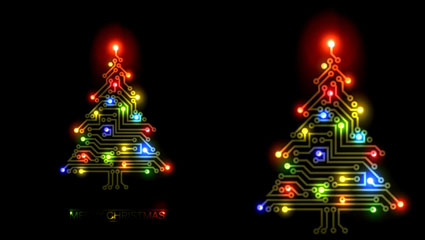 Colorful Christmas Tree 02 - vecteur