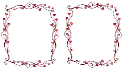 Heart-shaped frontire 02 - matriel vecteur