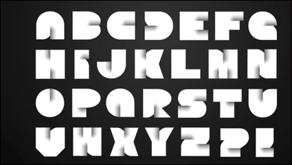 Creative Origami alphabet - matriel vecteur