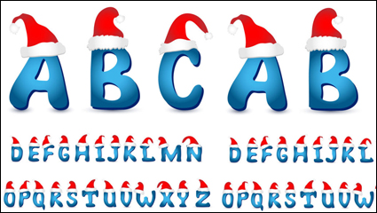 Cute Christmas lettre 01 - matriel vecteur