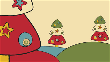 Dessin anim fond motif de Noël 03 - matriel vecteur