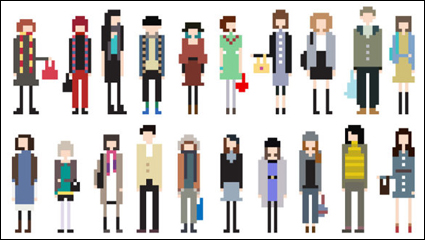 Pixel art de la bande dessine 02 - vecteur