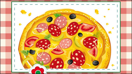 La pizza de bande dessine 03 - matriel vecteur