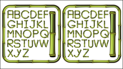 Bamboo lettres Creative 01 - matriel vecteur