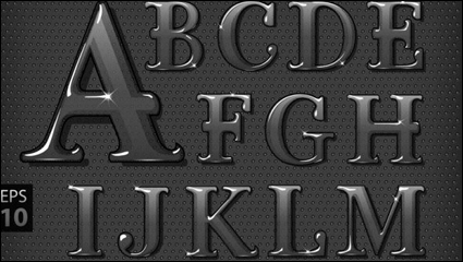 Lettres mtalliques - vecteur matriel